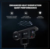 Foton Power 500FP COB Light – 500W High Brightness | CRI 95+, Remote Control, 360° Rotation & 9 FX Modes | 2800K–6800K Temp Control