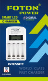 Foton Power Smart LCD Charger – Charges 4 AA/AAA Batteries Independently