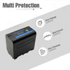 Foton Power NP-F980 Professional Video Light Battery – 7.2V, High Capacity Lithium-Ion Battery for Sony Video Cameras