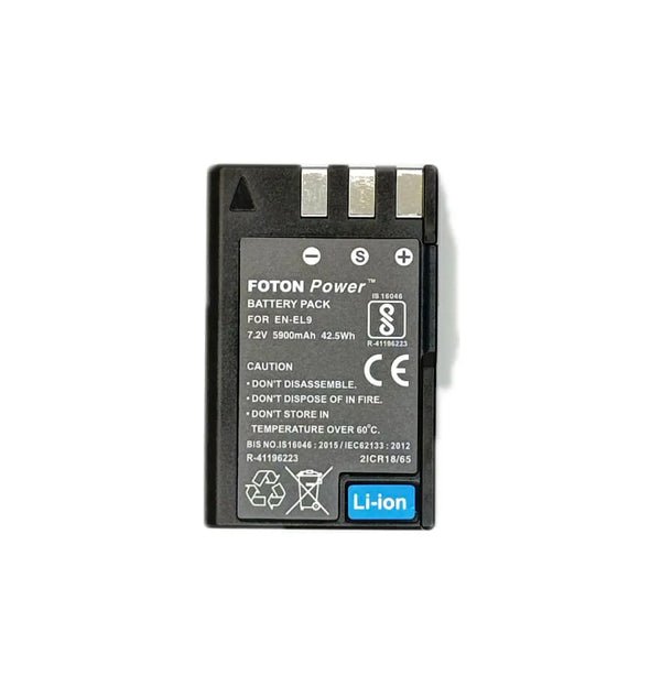 EN-EL9 Rechargeable Battery – Compatible with Nikon D40, D40X, D50, D60, D3000, D5000 DSLR Cameras