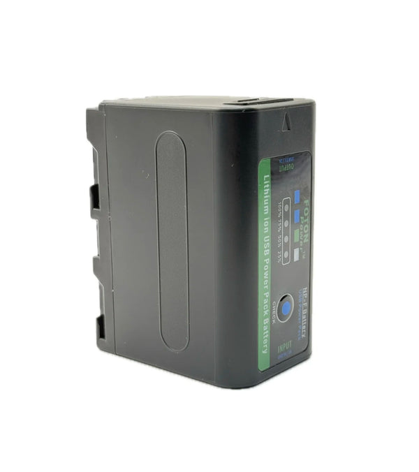 Foton Power F770 USB-C Rechargeable Camera Battery – 7.4V, 6000mAh Lithium-Ion Battery | Compatible with Sony NP-F770, NP-F750, HDR-AX2000E, HDR-FX1000, HVR-Z1, HXR-MC2500