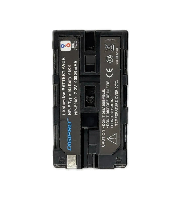 Foton Power NP-F980 Professional Video Light Battery – 7.2V, High Capacity Lithium-Ion Battery for Sony Video Cameras