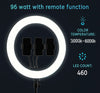 20-Inch Pro LED Ring Light – Remote Controlled | 3000K–6500K, 460 LEDs, 96W | 3 Modes & 10 Brightness Levels