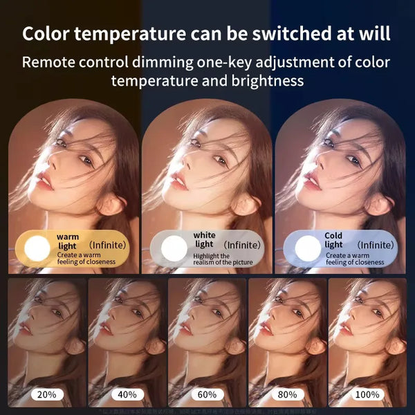 Foton Power L3560 24-Inch Fill Light – 1200 LED Beads, 3200K–5700K Color Temp, High CRI, Dimmable Studio Panel