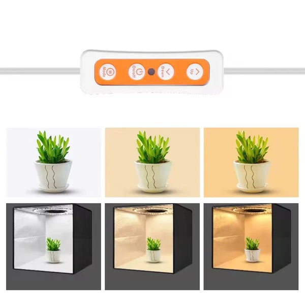 Foton Power LED Tent House Mini Studio – 40x40cm Foldable Light Box | 3200K–6500K Color Temp, 12 Color Backgrounds, Diffuser