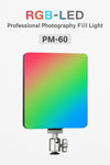 Foton Power PM-60 RGB Professional Photography Fill Light – Dynamic RGB Spectrum, Adjustable Bi-Color, Tripod, Remote