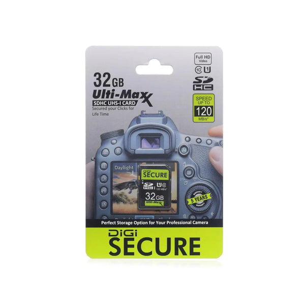 DIGI-SECURE 32GB ULTI MAX SD Card – Ultra-Fast 120 Mbps | Reliable, Rugged & Versatile Storage for Every Device